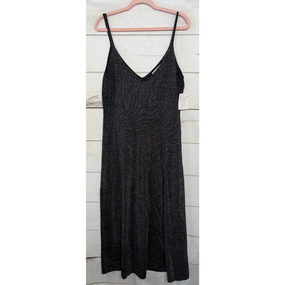 Taylor Sleeveless Maxi Dress XL Sparkly Festive Holiday Party Chic Fitted‎